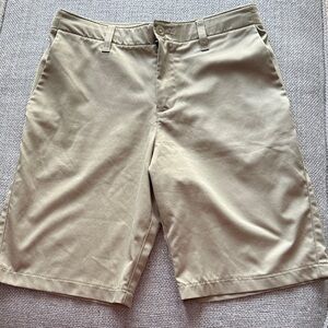 Under Armour Boys Khaki Flat Front Golf Shorts
